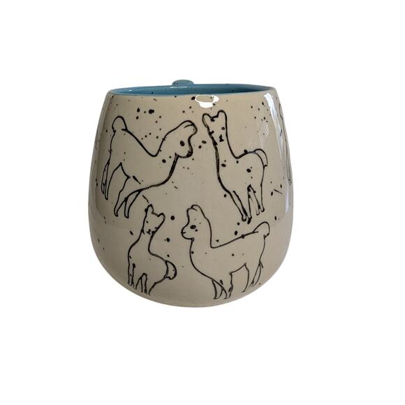 Meritage Coffee Mugs, Llama Speckled Stoneware Ceramic Drinking Cup - Picture 7 of 7